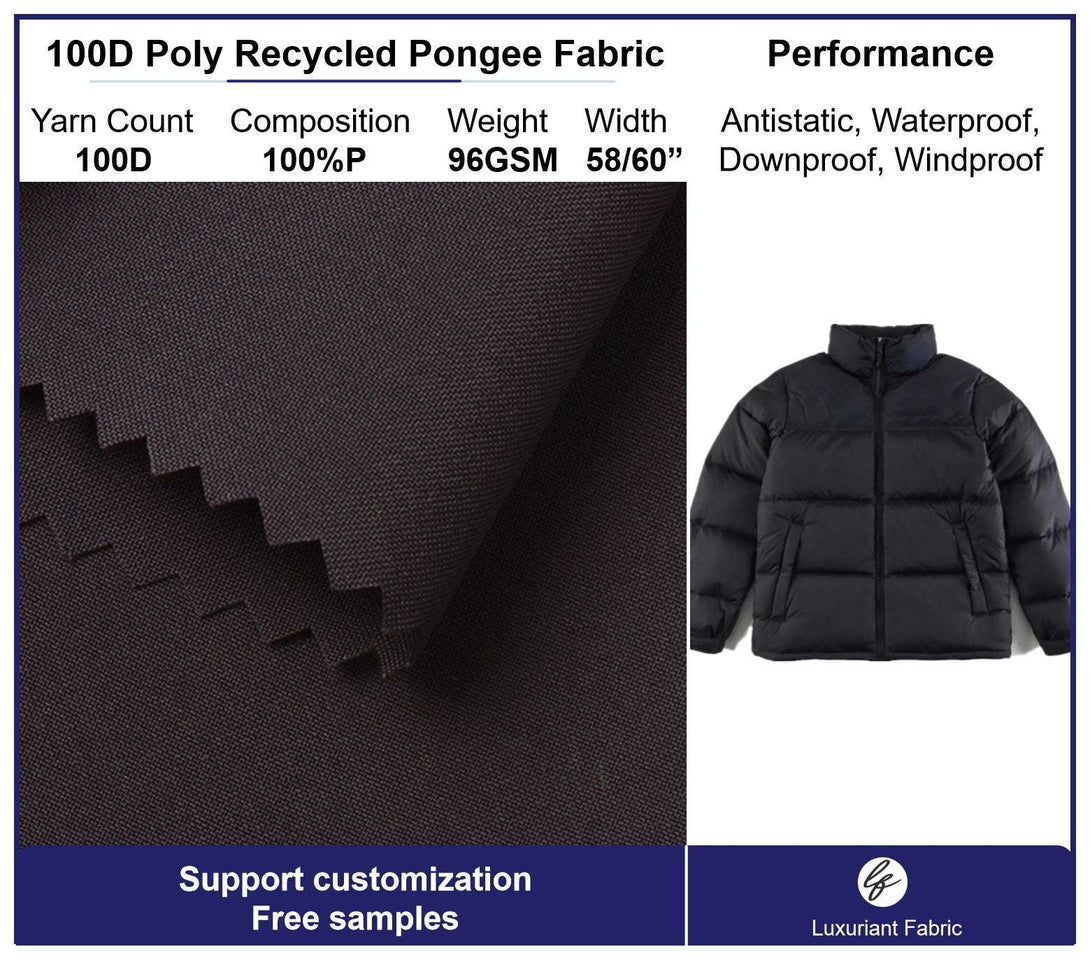 Recycled 100D Poly Mechanical Spandex Fabric