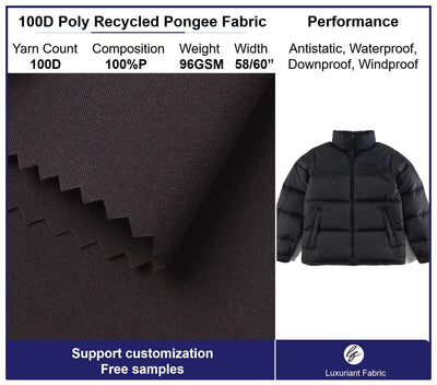 Recycled 100D Poly Mechanical Spandex Fabric