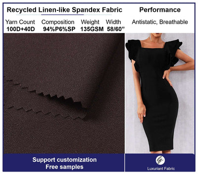 Recycled 100D Dobby Poly Spandex Fabric