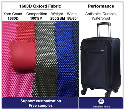 1680D Polyester Oxford Fabric With PU PVC Coating