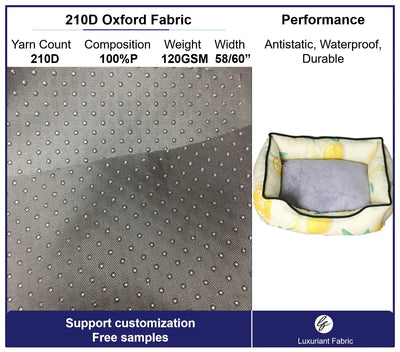 210D Polyester Oxford Fabric With Antislip Coating