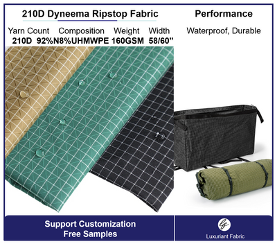 210D Dyneema Ripstop Fabric Uhmwpe Durable Fabric