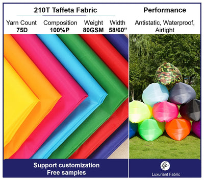 210T Silicone PU Coating Polyester Taffeta Fabric