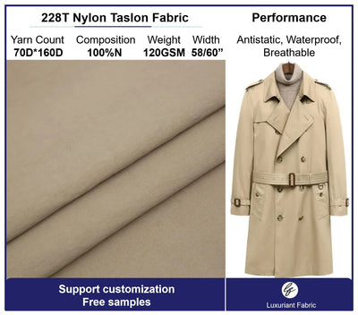 228T Nylon Taslon Fabric