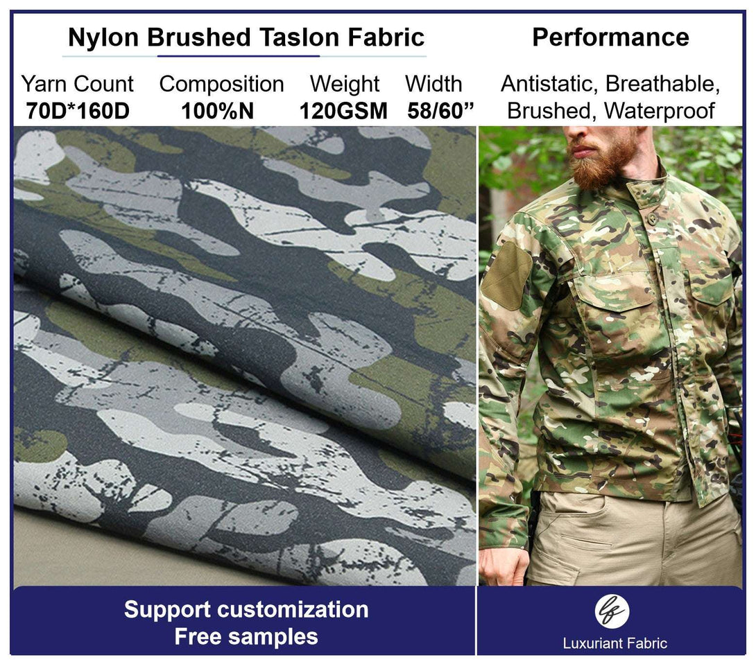 Recycled Nylon Brushed Taslon Fabric