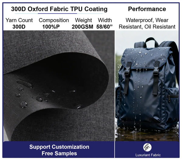 300D Polyester Oxford Fabric With TPU Coating