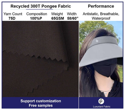 Recycled 300T Polyester Pongee Fabric