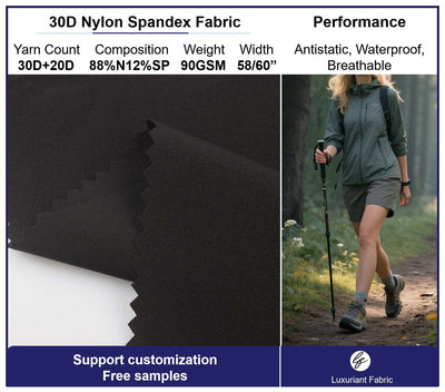 30D Nylon 4 Way Spandex Fabric