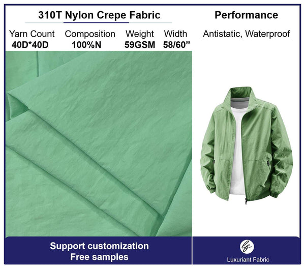310T Crepe Nylon Taffeta Fabric
