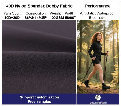 40D Dobby Nylon 4 Way Spandex Fabric