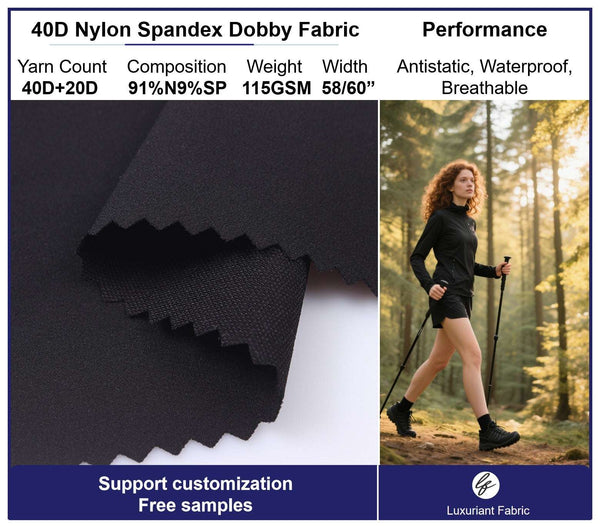 40D Dobby Nylon 4 Way Spandex Climbing Fabric