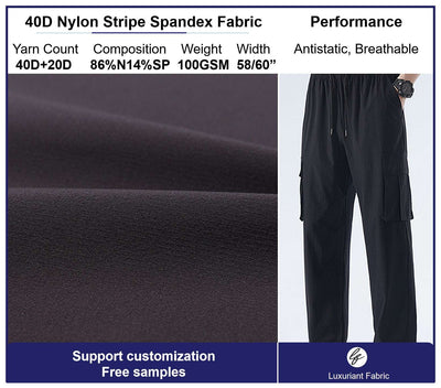 40D Nylon Stripe Spandex Fabric