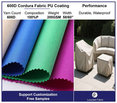 600D Polyester Cordura Fabric With PU Coating