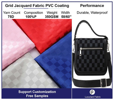 Square Jacquard Oxford Fabric With PVC Coating