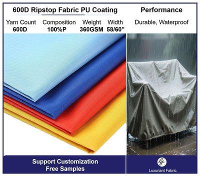 600D Ripstop Oxford Fabric With PVC Coating