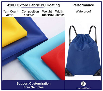 420D Polyester Oxford Fabric With PU Coating