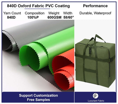 840D Polyester Oxford Fabric With PVC Coating