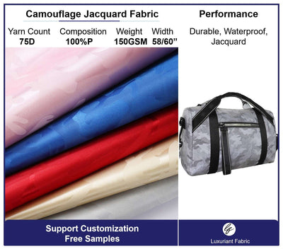 Camouflage Jacquard Oxford Fabric With PVC Coating