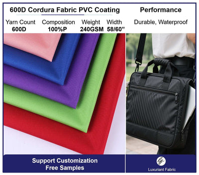 600D Polyester Cordura Fabric With PVC Coating