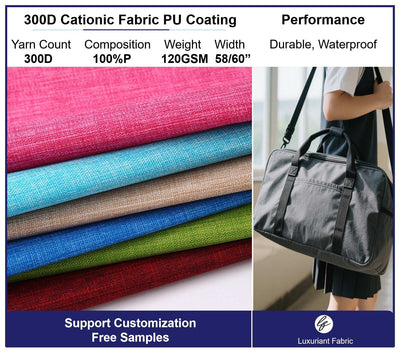 300D Cationic Oxford Fabric With PU Coating