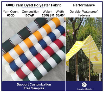 600D Yarn Dyed Polyester Waterproof Oxford Fabric