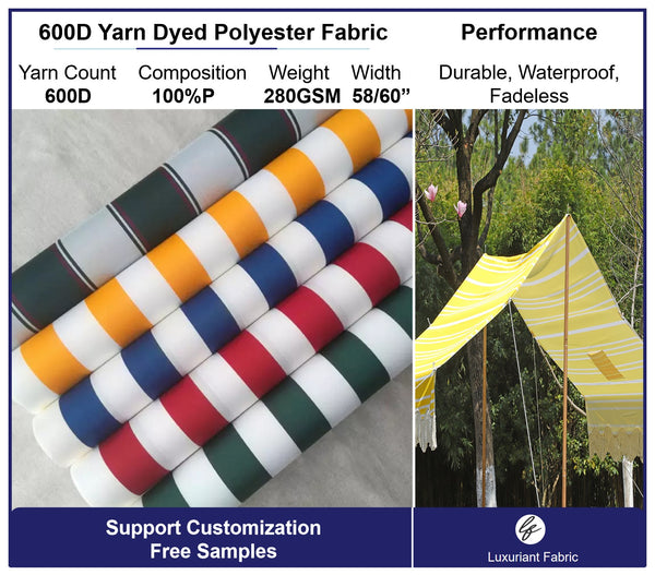 600D Yarn Dyed Polyester Waterproof Oxford Fabric