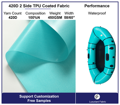 420D Nylon Oxford Fabric with 2-Side TPU Coating