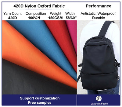 420D TPU Coating Nylon Oxford Fabric