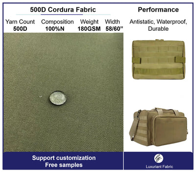 500D Nylon PU Coating Cordura Fabric