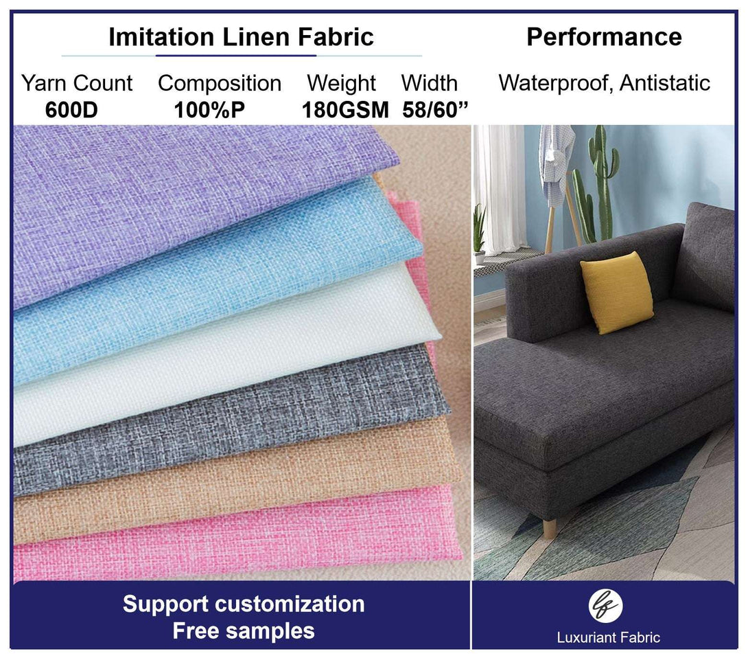 600D Polyester Imitation Linen Fabric
