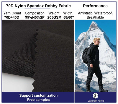 70D Nylon 4 Way Spandex Climbing Fabric
