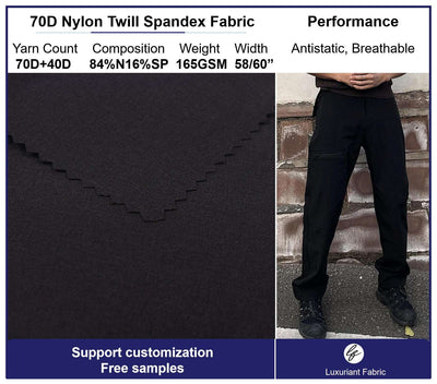 70D Nylon Twill Spandex Fabric