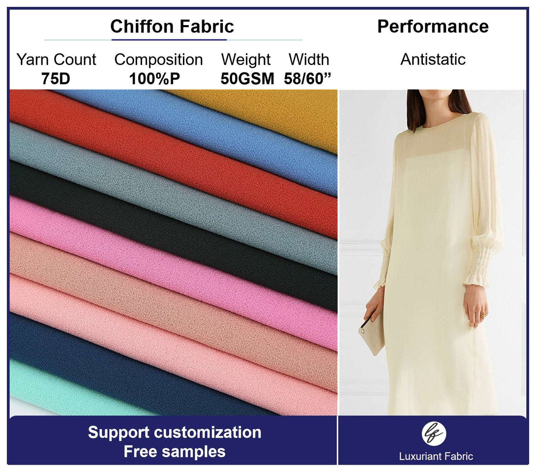 75D Polyester Chiffon Fabric