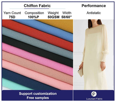 75D Polyester Chiffon Fabric