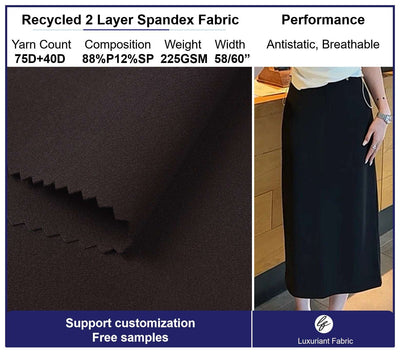 Recycled 75D 2 layer Poly Spandex Fabric