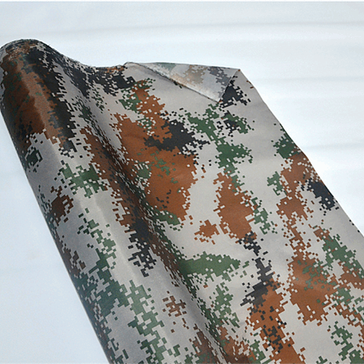 camouflage print PA coating downproof fabric for jacket