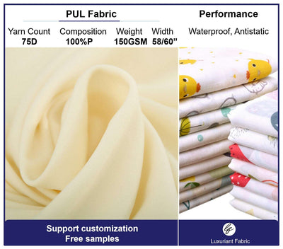 Waterproof Polyester PUL Fabric