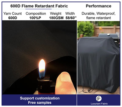 600D Polyester Flame Retardant Coating Oxford Fabric