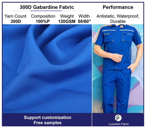300D Polyester Gabardine Fabric For Uniform | Support Customization
