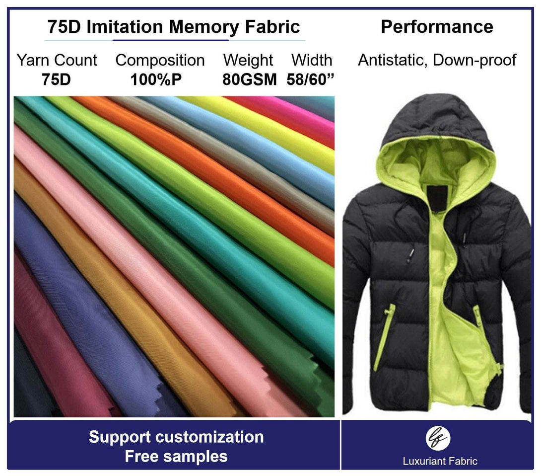 75D Polyester Imitation Memory Fabric