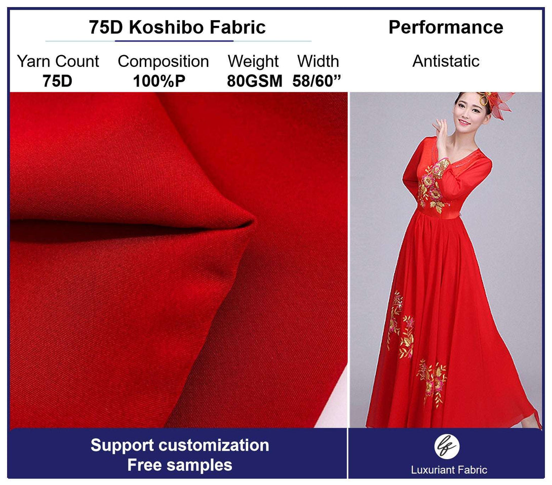 75D Polyester Koshibo Fabric