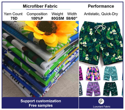 75D Customized Print Polyester Microfiber Fabric