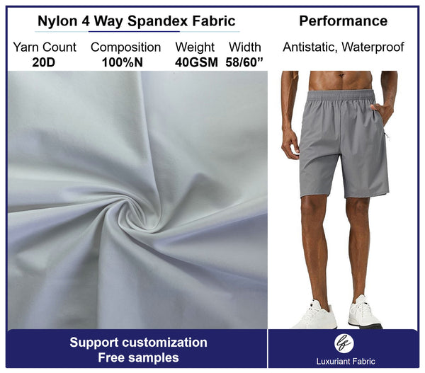 tela de spandex de nailon de alta calidad para pantalones
