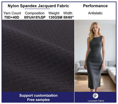 Nylon 4 Way Spandex Jacquard Fabric