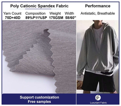 75D Poly Cationic Spandex Fabric