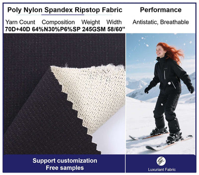 Poly Nylon Check 4 Way Spandex Climbing Fabric