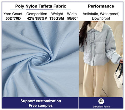 50D*70D Twill Poly Nylon Taffeta Fabric