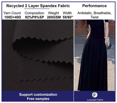 Recycled 100D 2 Layer Twist Poly Spandex Fabric