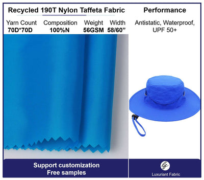 Recycled 70D 190T Nylon Taffeta Fabric