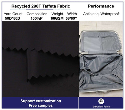 Recycled 50D 290T Polyester Taffeta Fabric